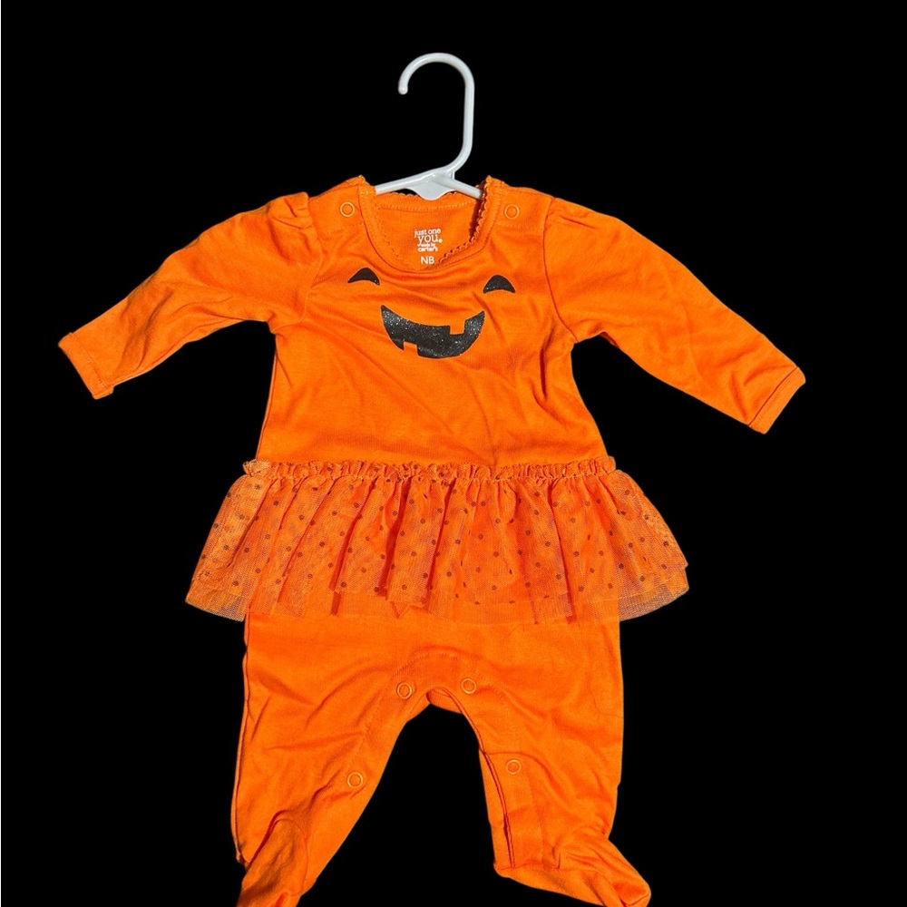 Charming Orange Jack-O'-Lantern Kids Costume